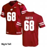 Men's Wisconsin Badgers NCAA #68 Ben Barten Red Authentic Under Armour Big & Tall Stitched College Football Jersey CZ31Y68WL